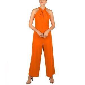 Julia Jordan Halter Neck Jumpsuit ORANGE